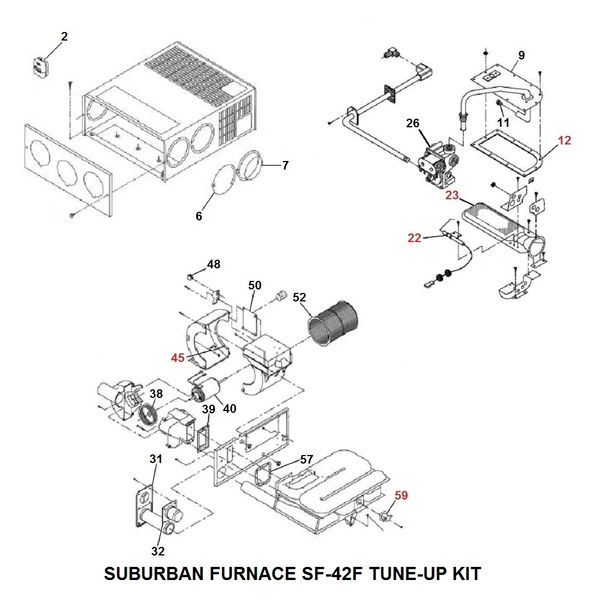 Suburban Furnace Model SF-42F Parts