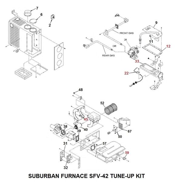 Suburban Furnace Wall Thermostat (161154) All Models - Suburban RV