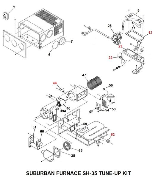 Suburban Furnace Model SH-35 Tune-Up Kit