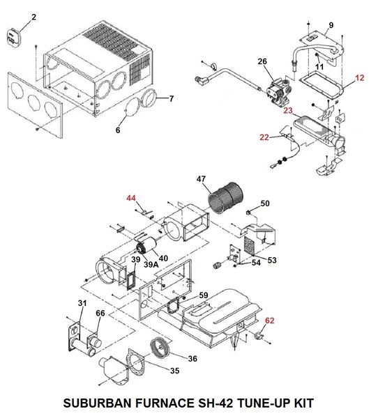 Suburban Furnace Model SH-42 Tune-Up Kit