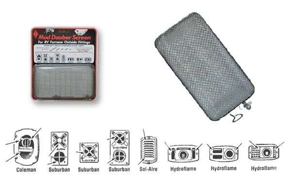 JCJ M-200 Mud Dauber Screen for RV Furnaces