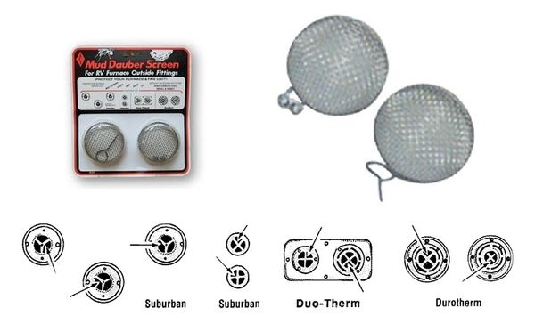 JCJ M-300 Mud Dauber Screen for RV Furnaces