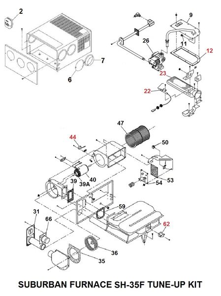 Suburban Furnace Model SH-35F Tune-Up Kit