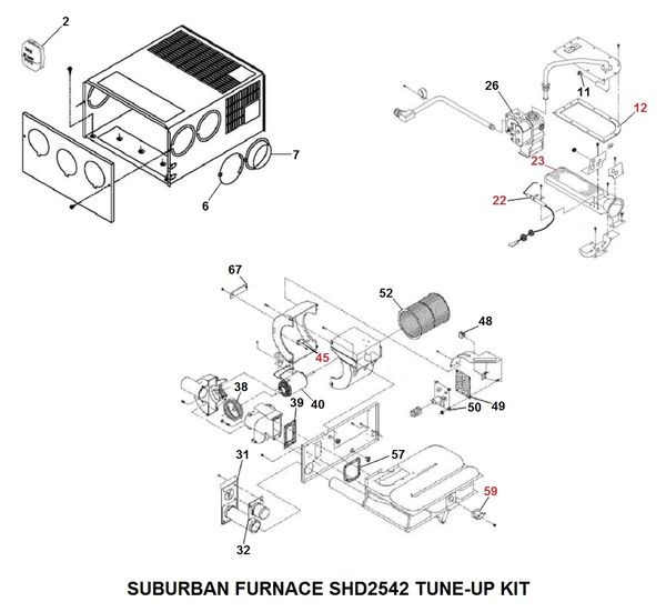 Suburban Furnace Model SF-30F Tune-Up Kit