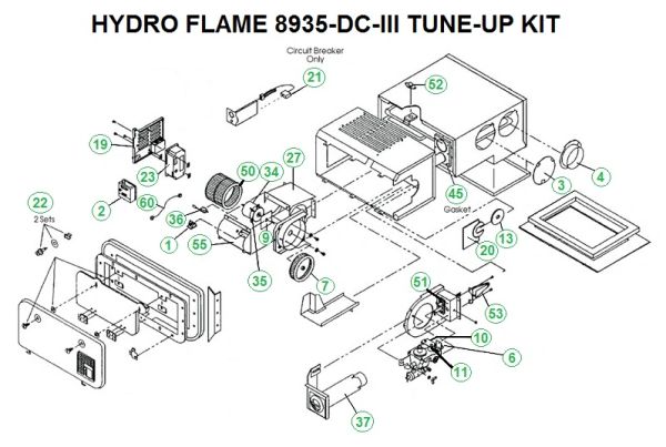 Atwood / HydroFlame Furnace Model 8935-DC-III Tune-Up Kit