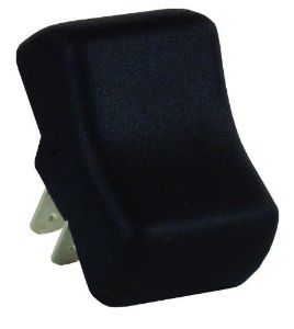 Contour Rocker Switch, SPST, Black, On/Off