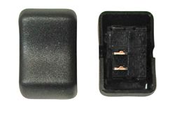 Contour Rocker Switch, SPST, Black, Mom (On) / Off