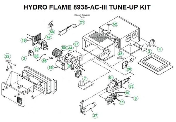 Atwood / HydroFlame Furnace Model 8935-AC-III Tune-Up Kit