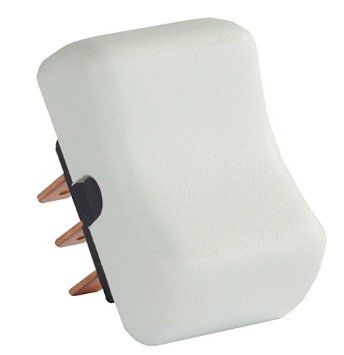 Contour Rocker Switch, DPDT, White, Mom/Off/Mom