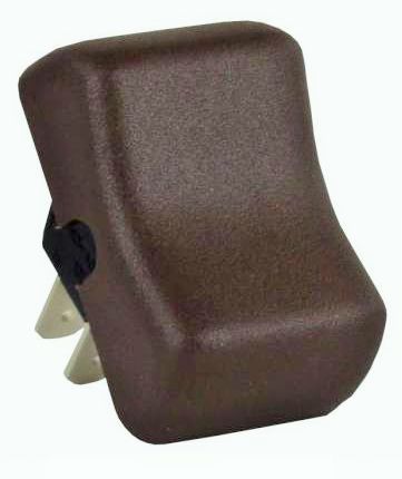 Contour Rocker Switch, SPST, Brown, On/Off