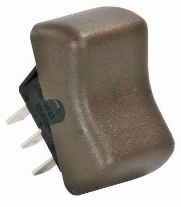 Contour Rocker Switch, SPDT, Brown, On/On