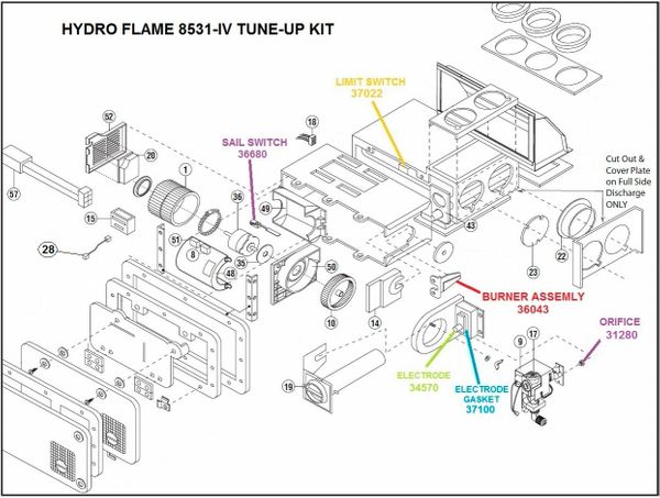 Atwood Hydroflame Furnace Model 8531 Iv Tune Up Kit