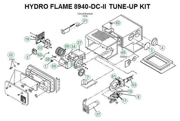 Atwood / HydroFlame Furnace Model 8940-DC-II Tune-Up Kit