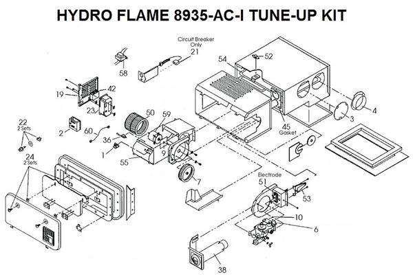 Atwood / HydroFlame Furnace Model 8935-AC-I Tune-Up Kit