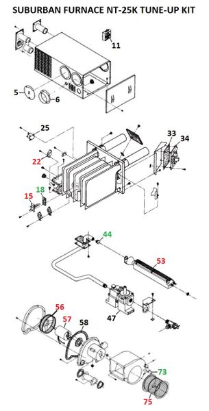 Suburban Furnace Model NT-25K Tune-Up Kit