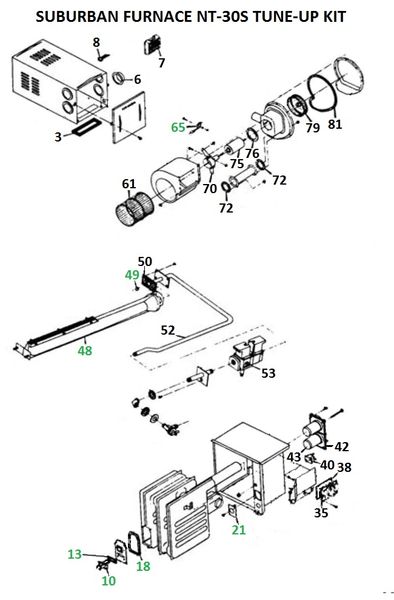 Suburban Furnace Model NT-30S Tune-Up Kit