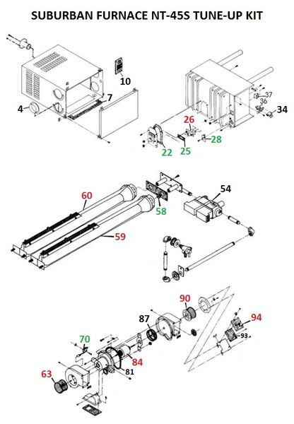 Suburban Furnace Model SF-30F Tune-Up Kit