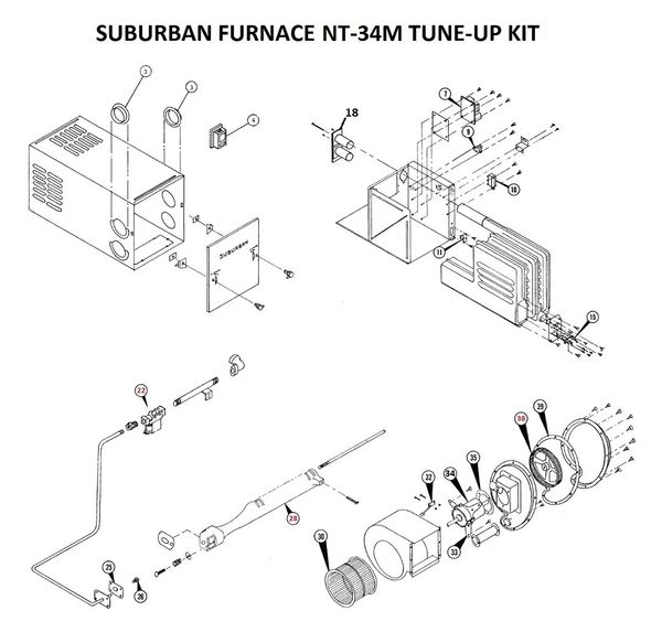 Suburban Furnace Model NT-34M Tune-Up Kit