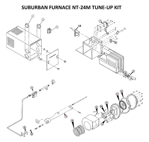 Suburban Furnace Model NT-24M Tune-Up Kit