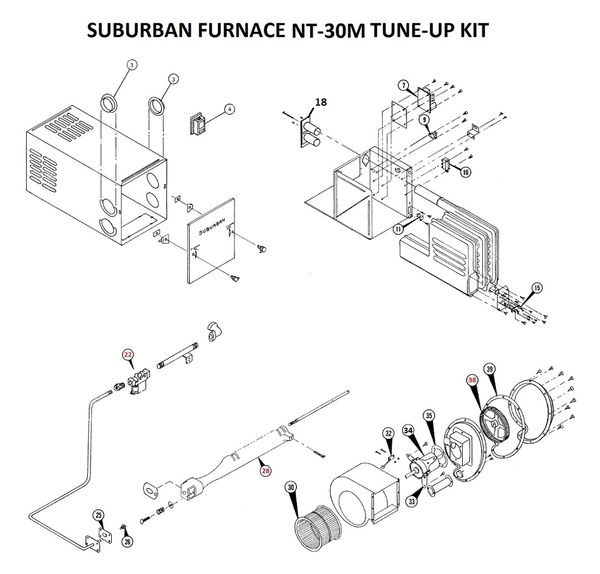 Suburban Furnace Model NT-30M Tune-Up Kit