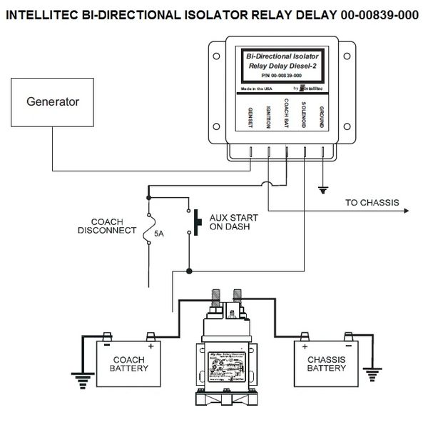 Intellitec Bi-DirectionaI Isolator Relay Delay 00-00839-000 ...