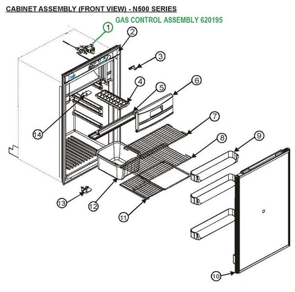 Norcold Refrigerator Gas Control Assembly 620195