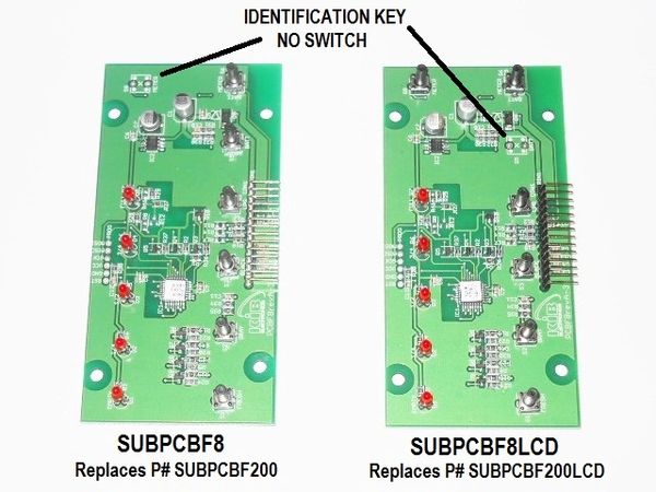 KIB Electronics Replacement Board Assembly, F8 Series, SUBPCBF8