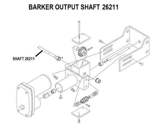 Barker Slide Out Output Shaft 26211