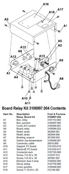 Dometic Analog Board Relay Kit 3106997.004