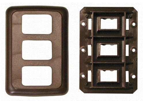 Triple Base and Plate Contour Wall Plate Assembly PB3318
