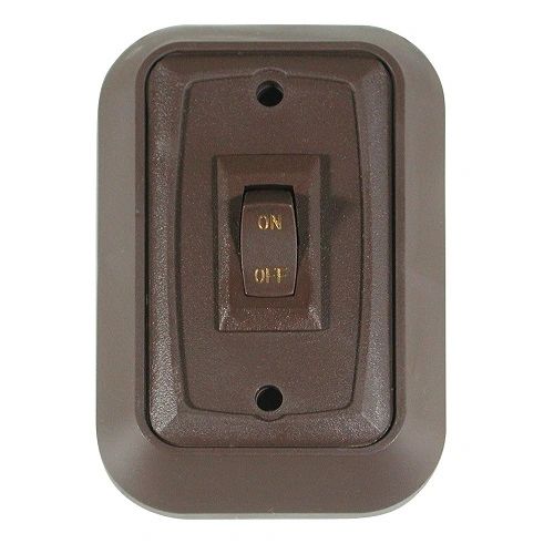 Single Brown Switch With Wall Plate BZ7118