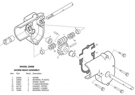 Barker Slide Out Model 25668 Rebuild Kit