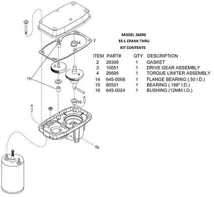 Barker Slide Out Model 26690 Rebuild Kit