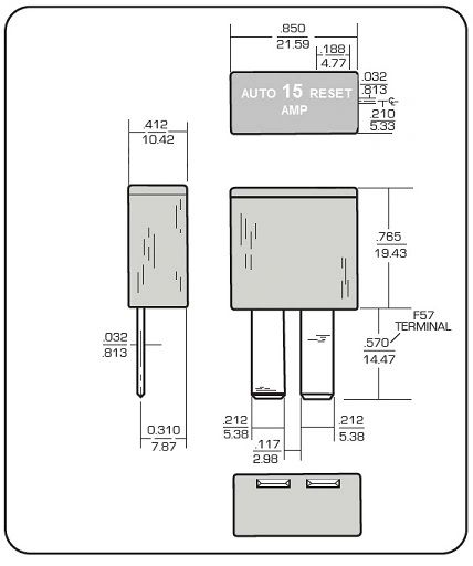 Power Gear 15 Amp Circuit Breaker 14-1090