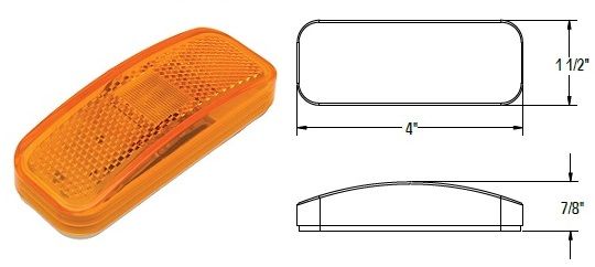 RV LED Marker Light, Amber 6 Diode, L14-0061A