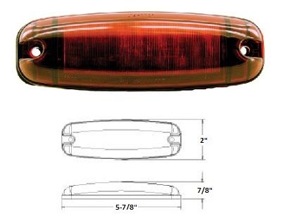 LED Marker Light, Red 12 Diode L14-0026R