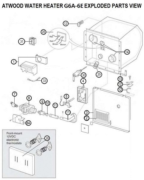 Atwood Water Heater Model G6A-6E Tune-Up Kit