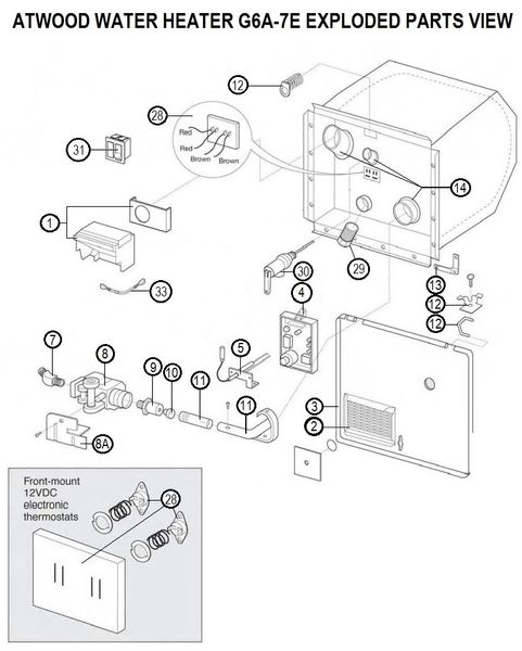 Atwood Water Heater Model G6A-7E Tune-Up Kit