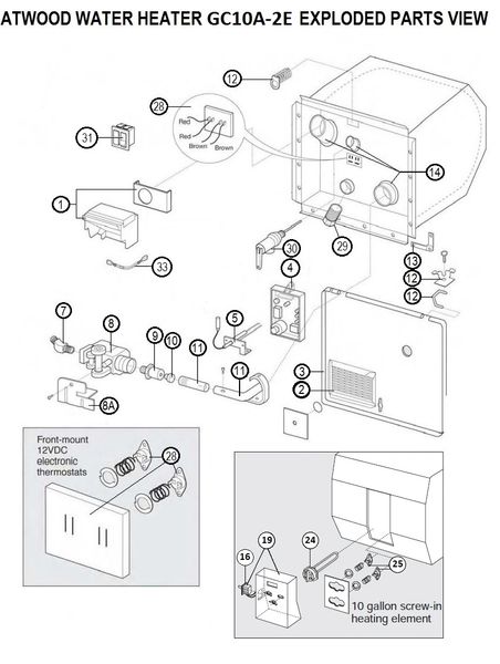 Atwood Water Heater Model GC10A-2E Tune-Up Kit