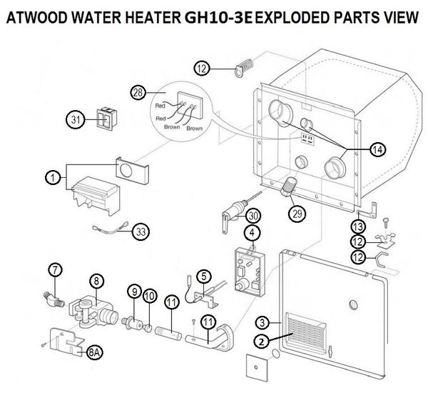 Atwood Water Heater Model GH10-3E Tune-Up Kit