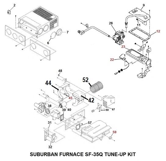 Suburban Furnace Model SF-35Q Tune-Up Kit