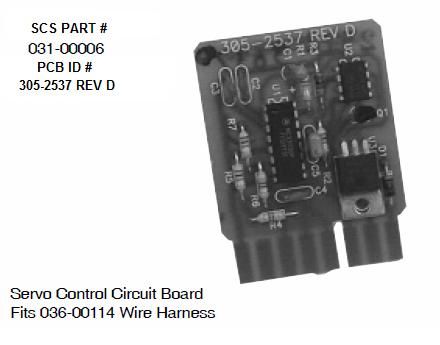 SCS Servo Control Circuit Board 305-2537 REV D