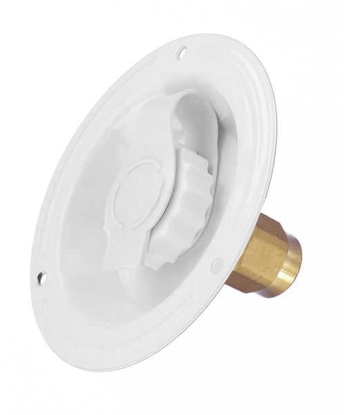 Valterra Water Inlet, Recessed Flange, FPT, Lead-Free, White A01-0176LF