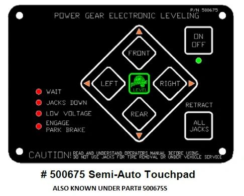 Power Gear Electronic Leveling Touch Pad Kit 500675S | pdxrvwholesale