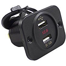 WirthCo Dual USB Charger with Voltage Meter 20602
