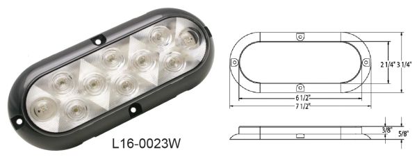 LED Curb Light / Backup Light / Utility Light, 10 LED, L16-0023W