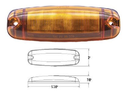 LED Marker Light, Amber 12 Diode, L14-0026A