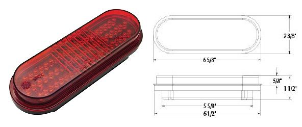 LED TAIL LAMP, 60 LED, 1T-L16R