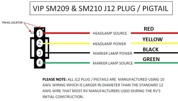 VIP SM209 And SM210 Smartwheel Controller J12 Plug / Harness