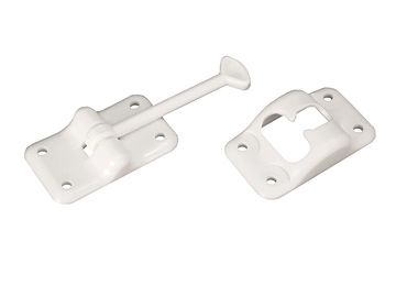 RV Designer White Plastic 3-1/2 Inch Entry Door Holder E231